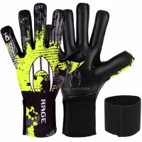 Ho Soccer Kontrol Rage Junior Goalkeeper Gloves Geel 4 Kinderen