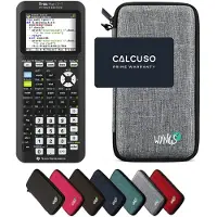 Texas Instruments TI-84 Plus Ce -T Python Edition incl. WYNGS Beschermhoes Lichtgrijs - Grafische Rekenmachine - Basis Pakket