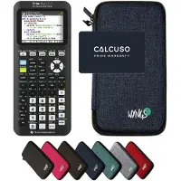 Texas Instruments TI-84 Plus Ce -T Python Edition incl. WYNGS Beschermhoes Blauw - Grafische Rekenmachine - Basis Pakket