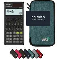 Casio fx-85ES Plus 2nd edition incl. WYNGS Beschermhoes Turkoois - Wetenschappelijke Rekenmachine - Basis Pakket