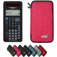 Texas Instruments TI-30X Pro MathPrint incl. WYNGS Beschermhoes Roze - Wetenschappelijke Rekenmachine - Basis Pakket
