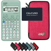 Casio FX-92B Secondaire incl. WYNGS Beschermhoes Roze - Wetenschappelijke Rekenmachine - Basis Pakket