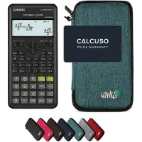 Casio fx-82ES Plus 2nd edition incl. WYNGS Beschermhoes Turkoois - Wetenschappelijke Rekenmachine - Basis Pakket