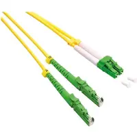 Roline glasvezelkabel duplex 9/125µm OS2, LSH/LC, APC gepolijst, LSOH, geel, 10 m