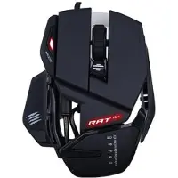 Mad Catz Madcatz RAT 4+ Zwart - Aanpasbare bedrade gaming muis - 9 knoppen - LED - 7200 DPI - Pixart PMW3330