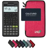 Casio fx-82ES Plus 2nd edition incl. WYNGS Beschermhoes Roze - Wetenschappelijke Rekenmachine - Basis Pakket