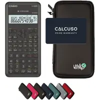 Casio fx-82MS 2nd edition incl. WYNGS Beschermhoes Zwart - Wetenschappelijke Rekenmachine - Basis Pakket