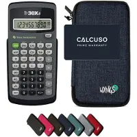 Texas Instruments TI-30Xa incl. WYNGS Beschermhoes Blauw - Wetenschappelijke Rekenmachine - Basis Pakket