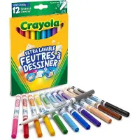 Crayola Ultra-clean Washable Markers - 12 stuks Color max met fijne punt