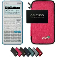 Casio Graph 35+E II incl. WYNGS Beschermhoes Roze - Grafische Rekenmachine - Basis Pakket