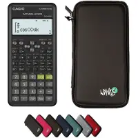 Casio fx-570ES Plus 2nd edition incl. WYNGS Beschermhoes Zwart - Wetenschappelijke Rekenmachine - Basis Pakket
