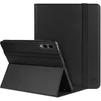 Rosso Element Hoes Geschikt voor Samsung Galaxy Tab S11 Ultra | Book Case | Volledige bescherming | Elastische band | Sleep/Wake functie | Met Penhouder | Verstelbare standaard | Zwart