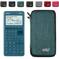 Casio Graph 25+E II incl. WYNGS Beschermhoes Turkoois - Grafische Rekenmachine - Basis Pakket