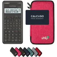 Casio fx-82MS 2nd edition incl. WYNGS Beschermhoes Roze - Wetenschappelijke Rekenmachine - Basis Pakket