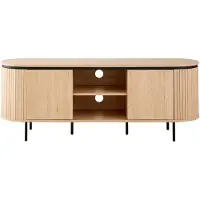 CALICOSY Tv-meubel met 2 deuren en zijkanten met groef l150 cm malaga