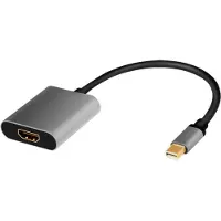 Logilink CDA0110 video kabel adapter 0,15 m Mini DisplayPort HDMI Zwart, Grijs