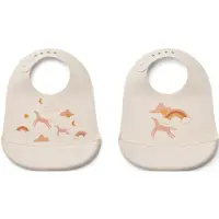 Liewood Lätzchen - Silikon - 2er-Pack - Tilda - Dream/Ecru - - One Size - Lätzchen