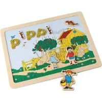 Peppi Pitkätossu Spel beige / geel / groen / donkerrood