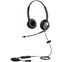 ALLNET Headset 8.2MS binauraal, NC, breedband USB (Bedraad, USB-A), Kantoorheadset, Zwart