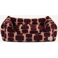 DOGGUO Hondenmand STAPLE-STONES-SOFA-PEACH/BORDEAUX-M