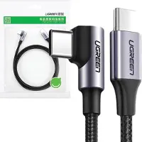 UGREEN - haakse - kabel USB Type C - USB Type C Stroomvoorziening - 60 - W - 20 - V - 3 - A - 1 - m - zwartgrijs - (US255 - 50123)