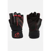 Gorilla wear Dallas Wrist Wrap Handschoenen 2.0 - Zwart/Rood - XL