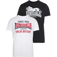 Lonsdale Shirt 'Collessie' rood / zwart / wit