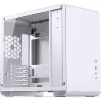 Jonsbo U4 Mini Micro-ATX-Gehäuse, Tempered Glass - weiß Micro-tower Behuizing, Gaming-behuizing, PC-behuizing Wit