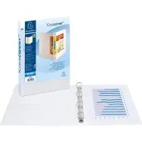 Exacompta Kreacover Ringmap A4 Maxi - 4 D-ringen - 60 mm - personaliseerbaar - PP - wit