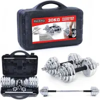 Viking Choice RAMROXX - Dumbbells set - halterset - 30 kg - gietijzer - chroom