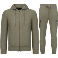 Enos Casual oversized ribbed joggingpak volwassenen trainingspak