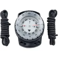 Best Divers Bungee Wrist Compass Zwart