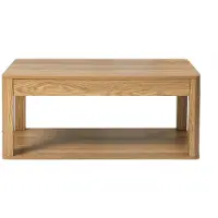CALICOSY Salontafel met 2 rechthoekige bladen in houtlook l90 cm cÉlia