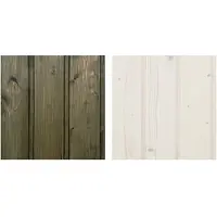 Timbela DKMT01-MOSS/WHITE - Houtimpregneringsset voor binnen- en buitendecoratie: 5L wit + 5L mos impregneermiddel + GRATIS borstelset