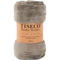 Tiseco Plaid Home Studio Cosy Taupe-240 x 220 cm