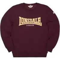 Lonsdale Sweatshirt 'BERGER LP181' donkerrood