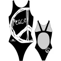 Turbo Peace Pro Resist Swimsuit Zwart 9-10 Years Meisje