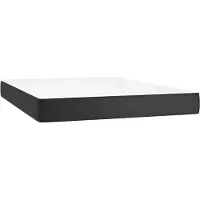 vidaXL Pocketveringmatras medium full 137x190x20 cm kunstleer zwart