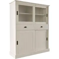 Home affaire Highboard Schröder Vitrine van massief dennenhout, breedte 114 cm