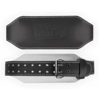 Gorilla wear Halterriem - 6 Inch Padded Leren Lifting Belt - Zwart - L/XL