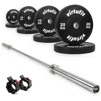 VirtuFit Olympische Bumper Plate Halterset - 120 kg