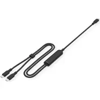 Value USB Type C split-oplaadkabel, C - 2x C, Male/Male, max. 100 W, zwart, 1,8 m