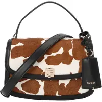 GUESS Schoudertas 'AUDREY' cognac / zwart / natuurwit