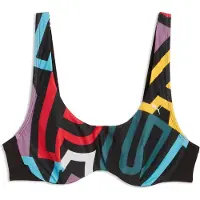 Puma bikinitop voor Dames, Roze/Rood, Maat L