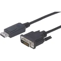 Digitus DB-340301-020-S DisplayPort-kabel DisplayPort / DVI Adapterkabel DisplayPort-stekker, DVI-D 24+1-polige stekker 2.00 m Zwart Rond, Afgeschermd