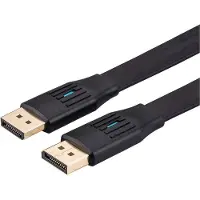Value 11.99.5863 DisplayPort-kabel DisplayPort Aansluitkabel DisplayPort-stekker, DisplayPort-stekker 3 m Zwart Plat