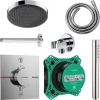 Hansgrohe rainfinity regendoucheset met plafondarm powderrain 360 chroom