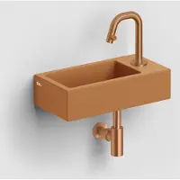Clou flush 3 fontein met kraangat rechts mat italiaans zand keramiek 36 cm