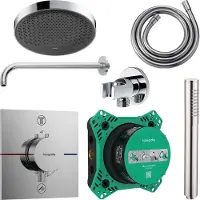 Hansgrohe rainfinity regendoucheset met muurarm powderrain 360 chroom