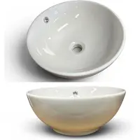 Casajoy Waskom rond 38x15 cm keramiek wit